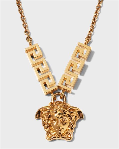 versace medusa pendant necklace price|Versace Medusa choker necklace.